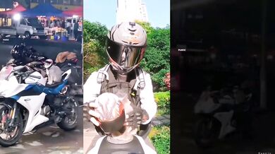 Kočičí motorkář