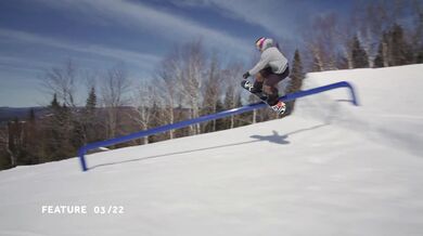 Náročná jízda na snowboardu ( v jednom záběru )