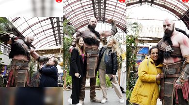 Holandský obr jako "Kratos"