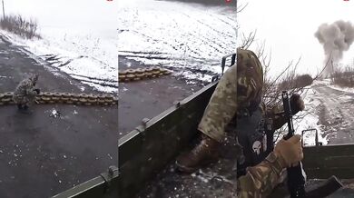 Výbuch protitankových min