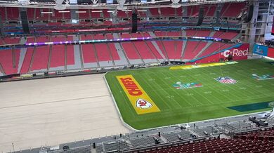 Trávník na stadionu