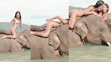 Žena a sloní chobot