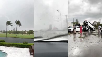 Tornádo v Palm Beach na Floridě