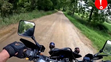 Náhlá překážka pro motorkáře