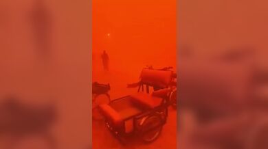 Písečná bouře v Jordánsku