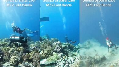 Zemětřesení o síle 7,2 stupně na mořském dně