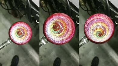 Optický klam foukaného skla