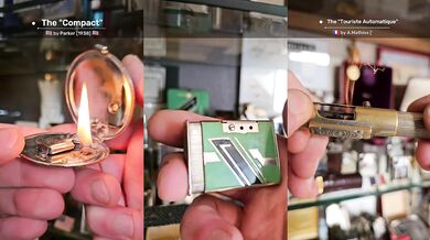 Sbírka starých zapalovačů