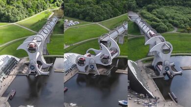 Revoluční lodní výtah Falkirk Wheel