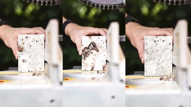 Postupné odřezávání dřeva v časosběru