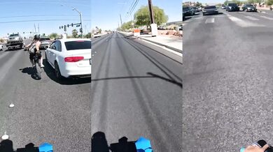 Střelba na motorkáře po úderu do bočního zrcátka auta