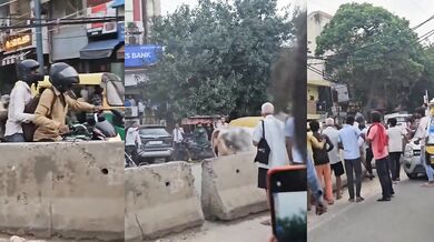 Krávě se nelíbí pomalý motorkář