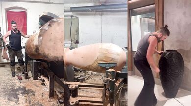 Výroba velké dřevěné vázy ze dřeva