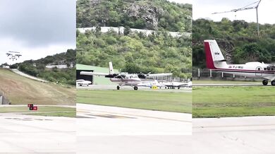 Přistání na letišti ve výšce 646 metrů