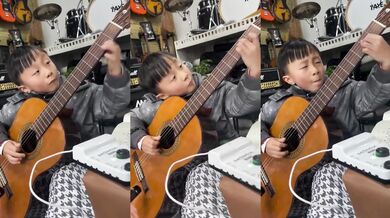 Malý Junxi Lu je kytarový génius