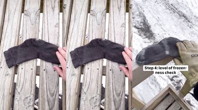 Proměna ponožky v bumerang