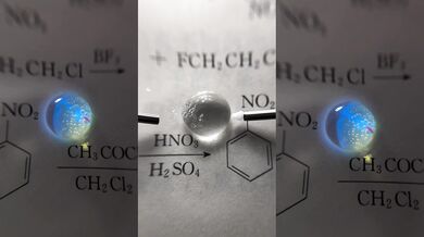 Chemické reakce v kapce vody