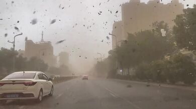 Rekordní vichr zpustošil severní Čínu