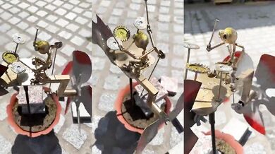 Větrný bubeník na zahradu