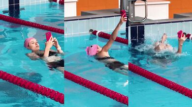 Plavání s mobile...