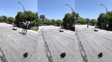 Nebezpečný trik na silnici