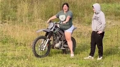 První jízda na motorce