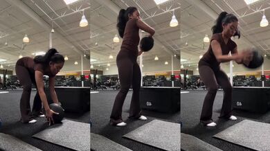 Nehoda při cvičení s medicinbalem